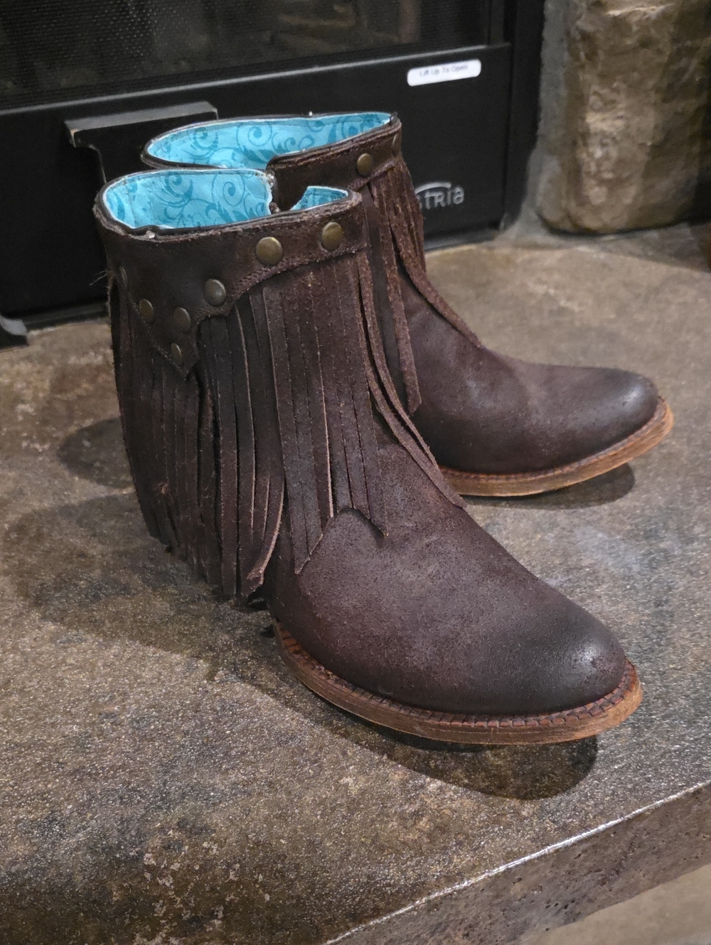 Corral Ankle Fringe Bootie Size 7